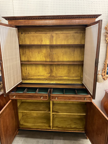 Vintage English Regency Style Mahogany Cabinet