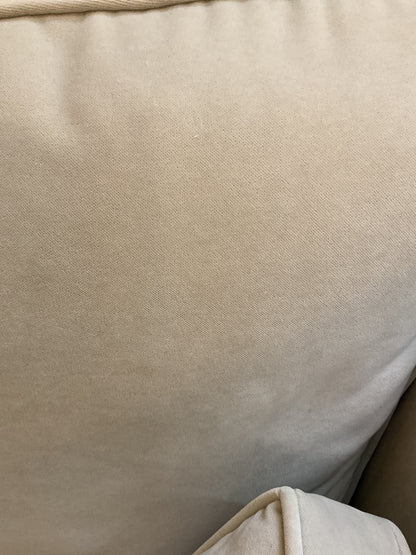 Pair Cream Slope Arm Sofas