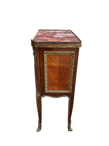 Pair of French Nightstands Faux Book Facade