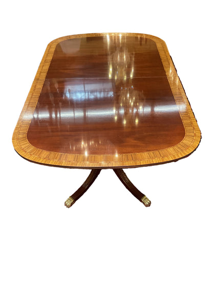 Georgian Style Mahogany Double Pedestal Dining Table by Councill Furniture