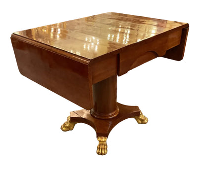 Biedermeier Mahogany Drop Leaf Table