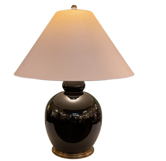 Pr Black Asian Style Lamps By Ralph Lauren