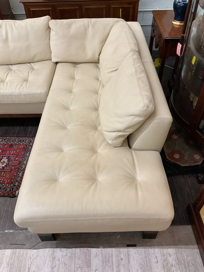 Roche Bobois Leather Sectional w/Ottoman.