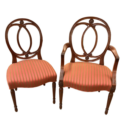 Set 8 Sheraton Style Mahogany Dining Chairs