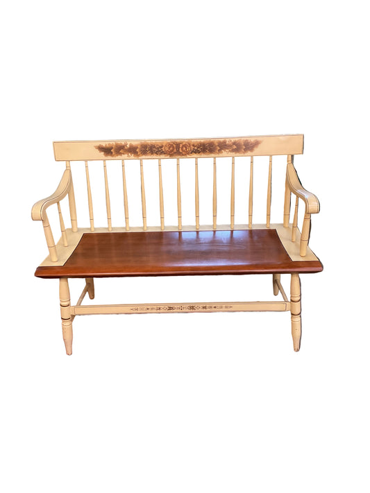 Spindle-Back Bench By Hitchcock