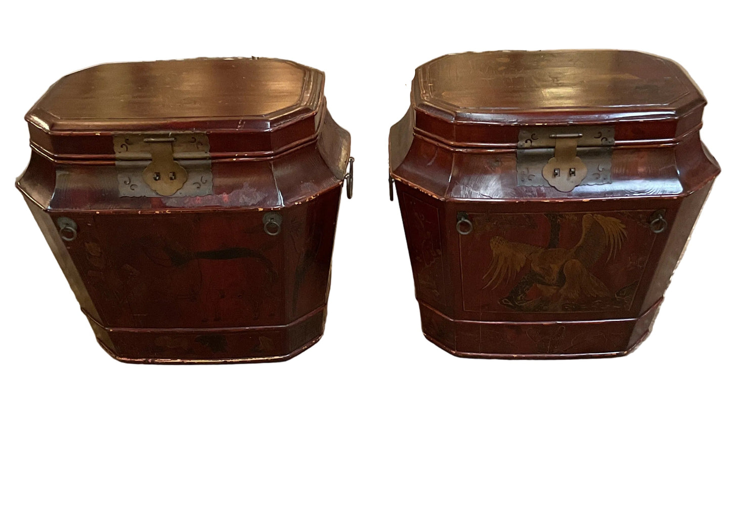 Pair Antique Chinese Marriage Chest