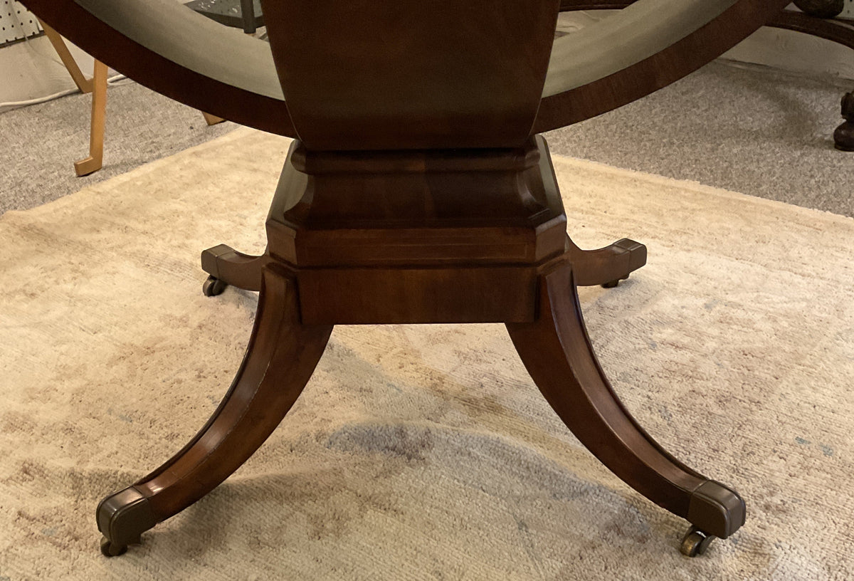 Round Walnut Foyer/Library Table by Jonathan Charles
