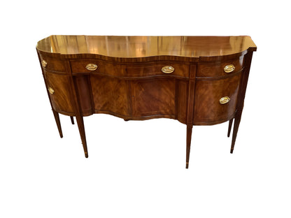 Federal Style Serpentine Mahogany Sideboard by Baker Furniture Collector's Edition