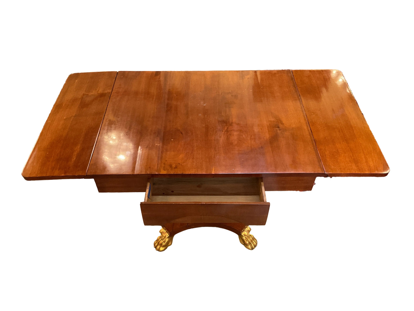 Biedermeier Mahogany Drop Leaf Table