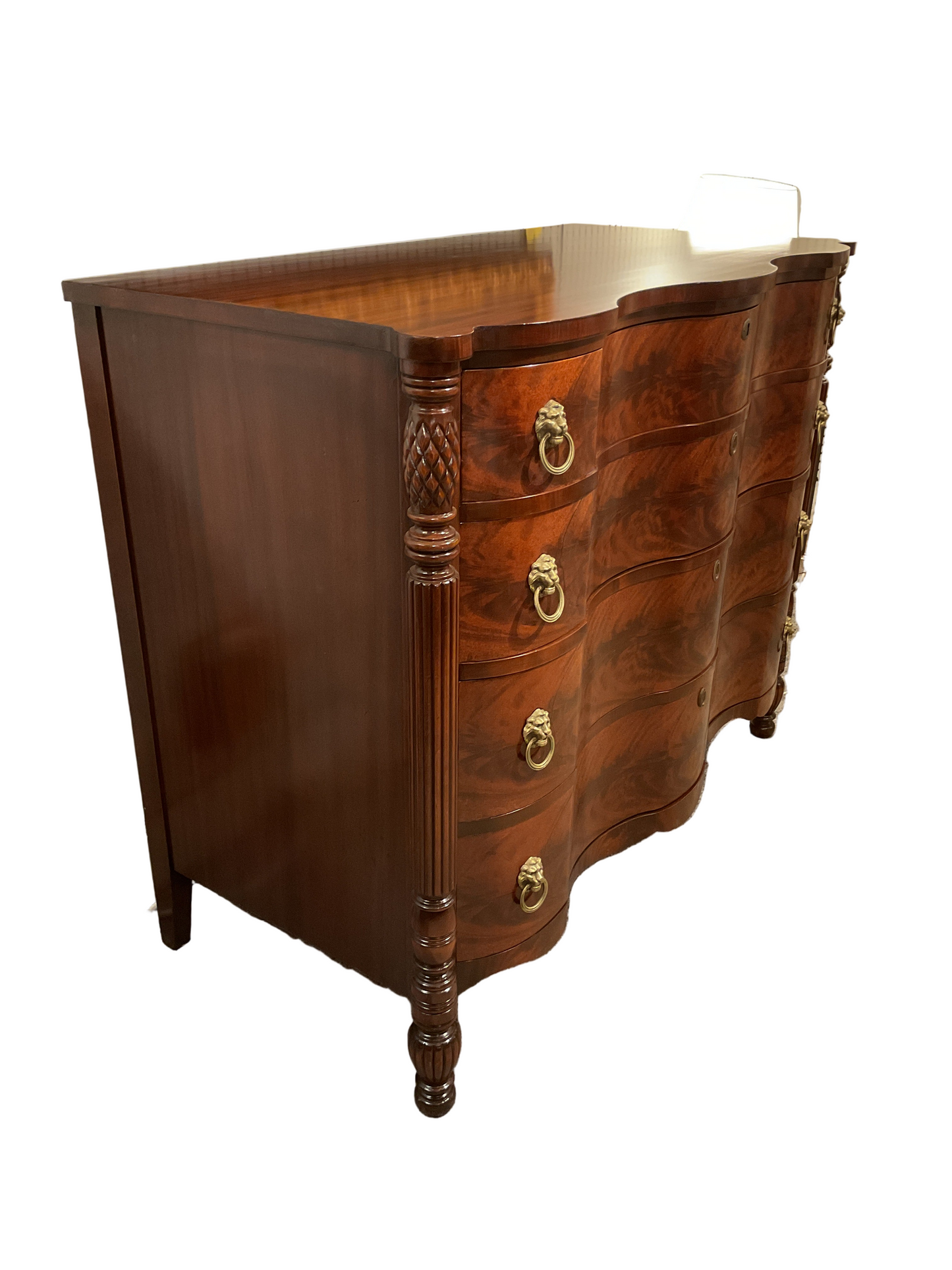 Antique Flame Mahogany Chest of Drawers