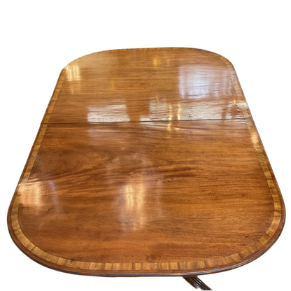 Antique English Mahogany Double Pedestal Table