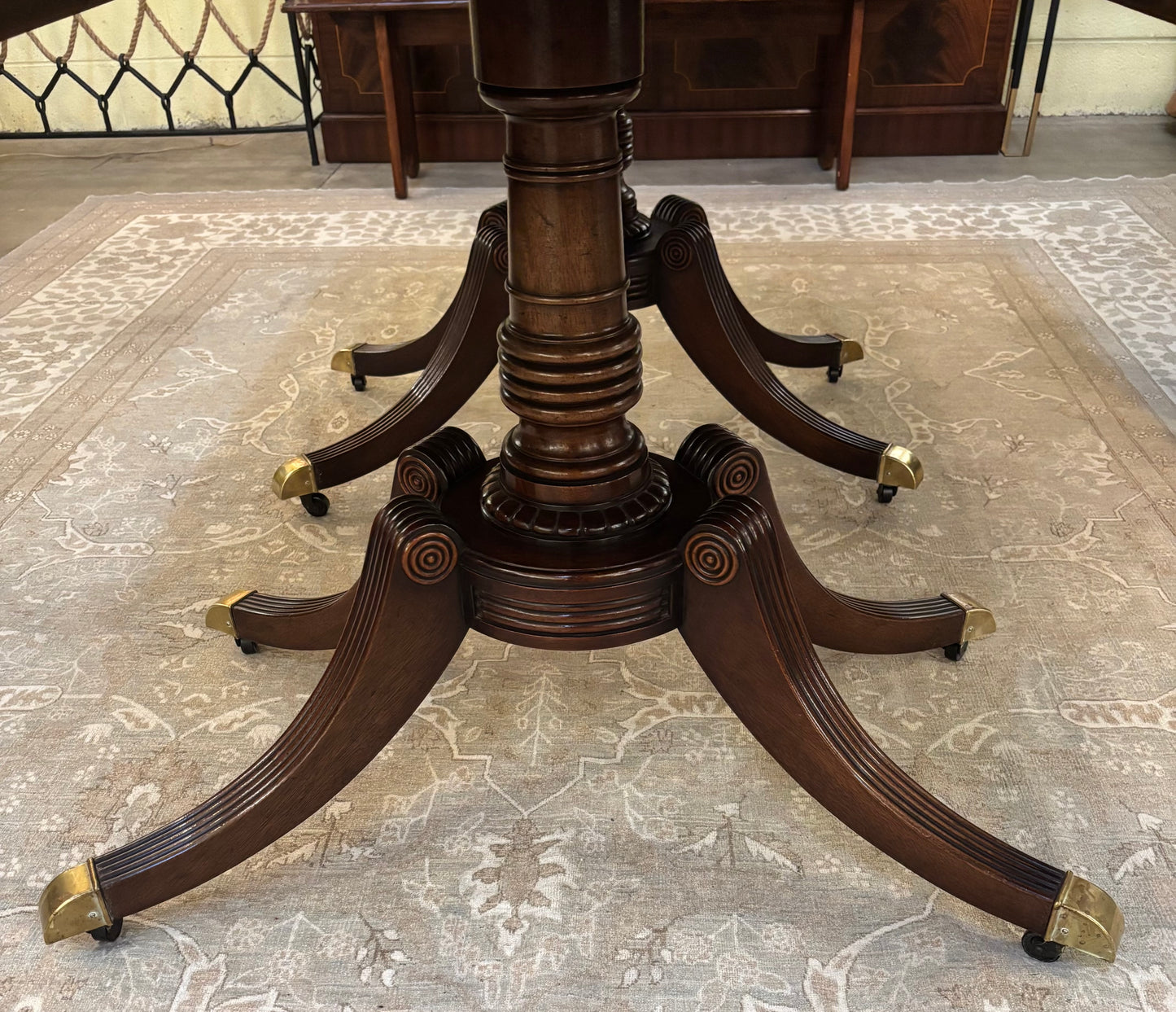 Vintage Baker Furniture Mahogany Dining Table