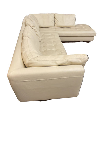 Roche Bobois Leather Sectional w/Ottoman.