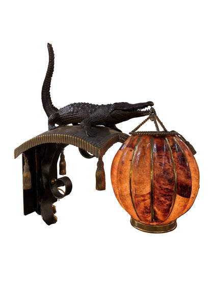 Pair of Alligator Wall Sconces By Maitland-Smith