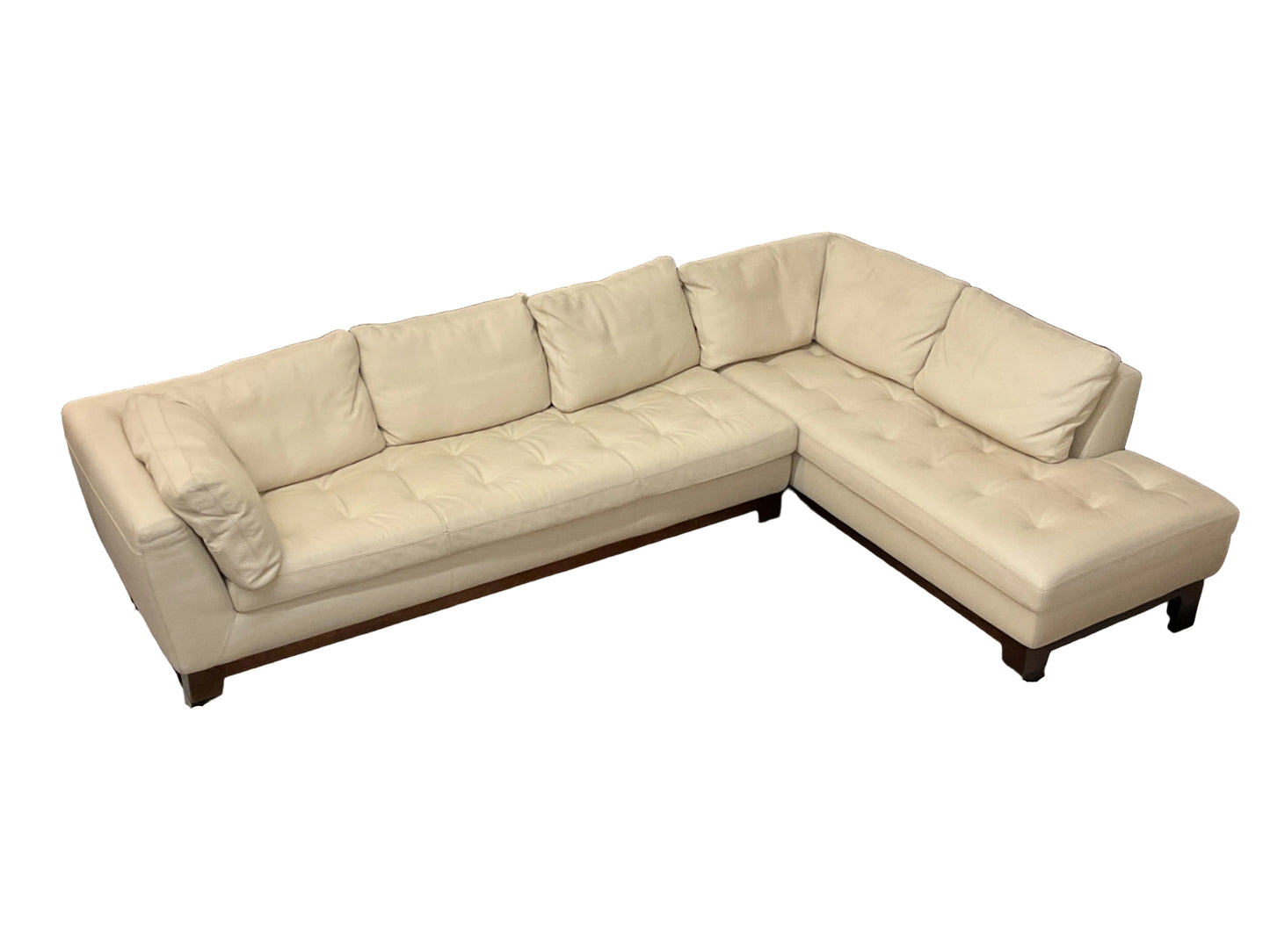Roche Bobois Leather Sectional w/Ottoman.