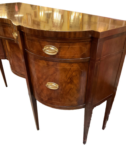Federal Style Serpentine Mahogany Sideboard by Baker Furniture Collector's Edition