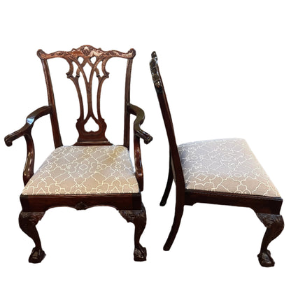 Set 6 Chippendale Ball & Claw Dining Chairs by Stickley Furniture