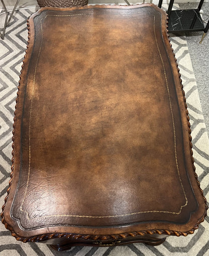 Walnut Scalloped Partner Style Desk