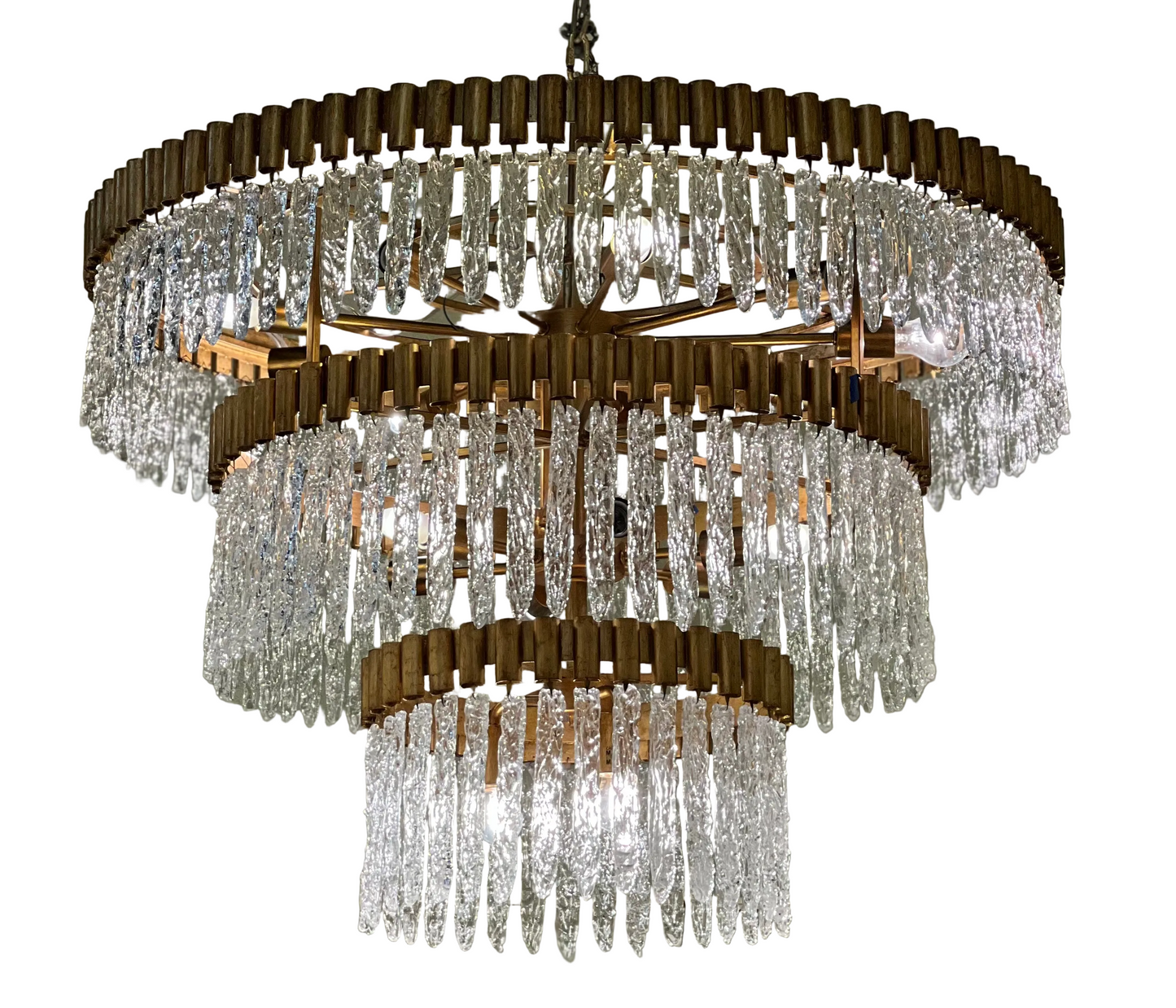 Three Tier Icicle Chandelier By John Richard