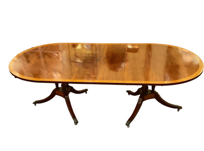 Vintage  Bench Made Mahogany Dining Table