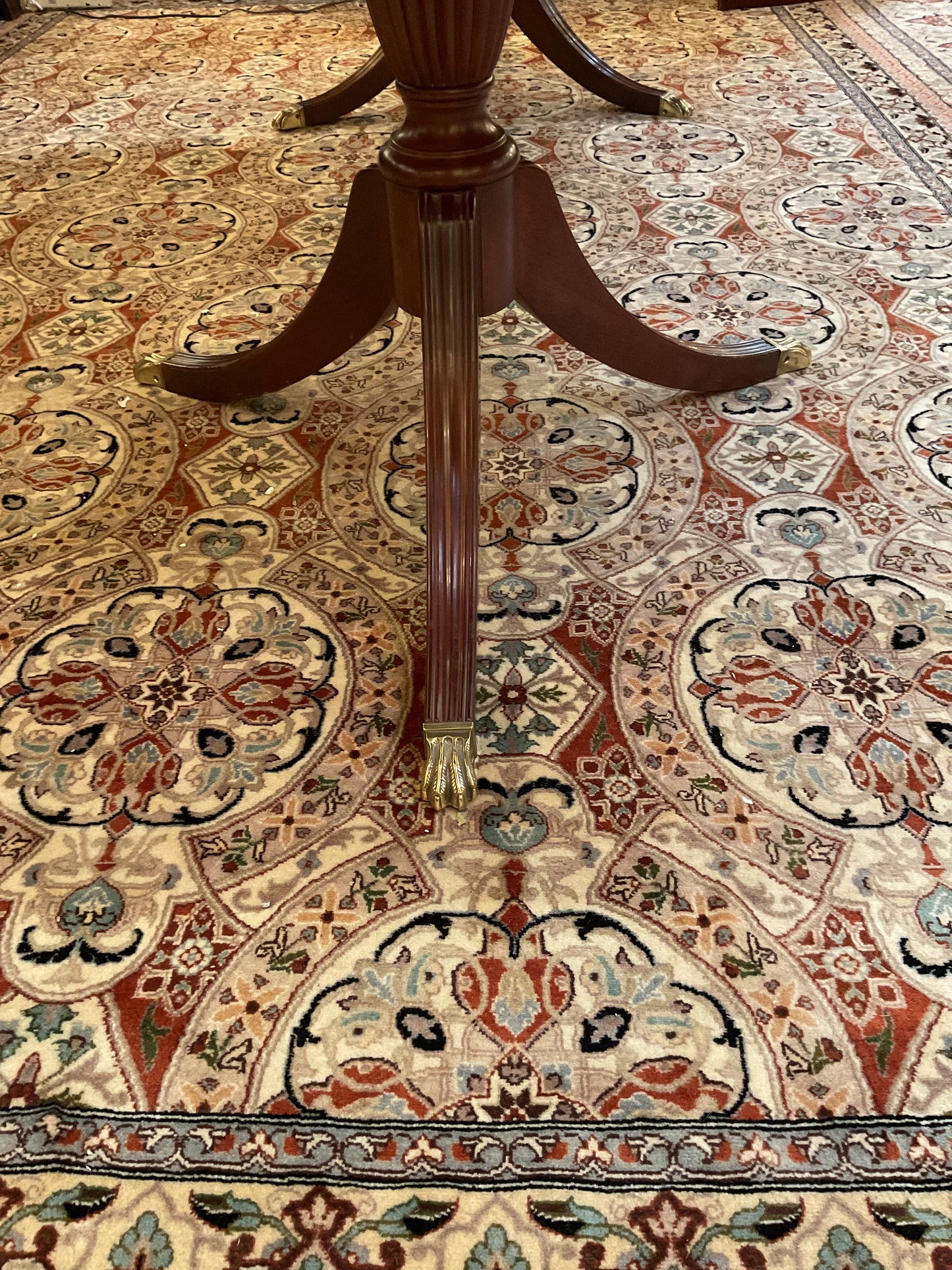 Double Pedestal Mahogany Dining Table