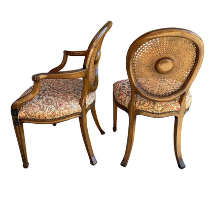 Set of 6 Cane Dining Chairs By Smith & Watson NY