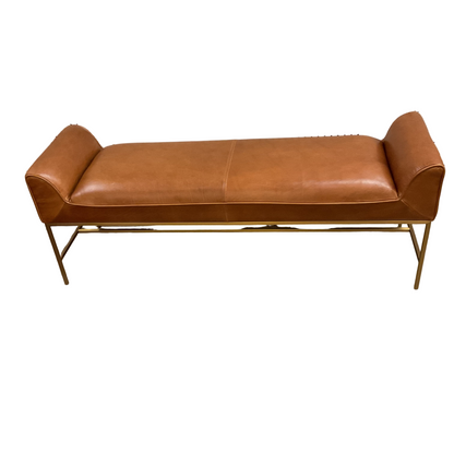 Modern Italian Leather Bench