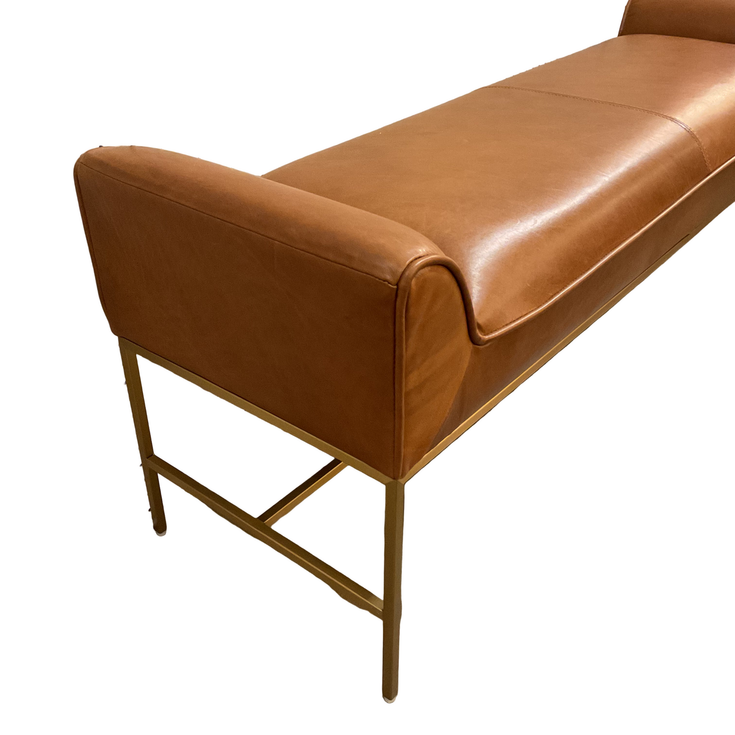 Modern Italian Leather Bench
