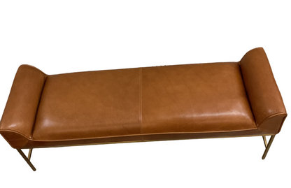 Modern Italian Leather Bench
