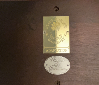 Mahogany Game Table by Baker Historical Charleston Collection