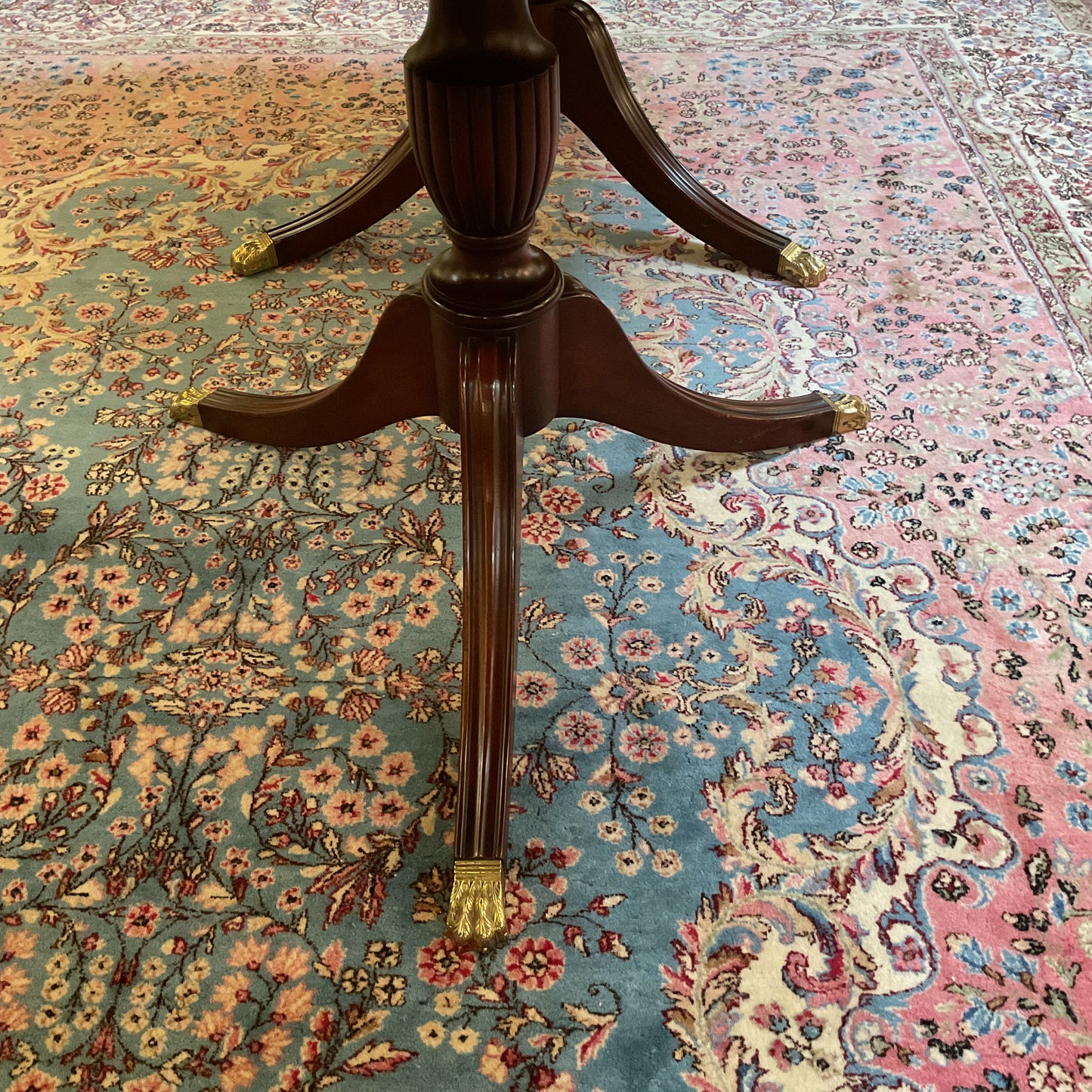 Henkel Harris Double Pedestal Mahogany Dining Table.