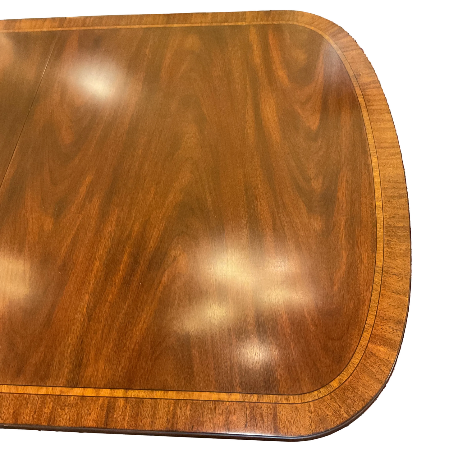 Henkel Harris Double Pedestal Mahogany Dining Table.