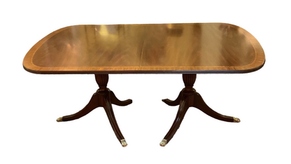 Henkel Harris Double Pedestal Mahogany Dining Table.