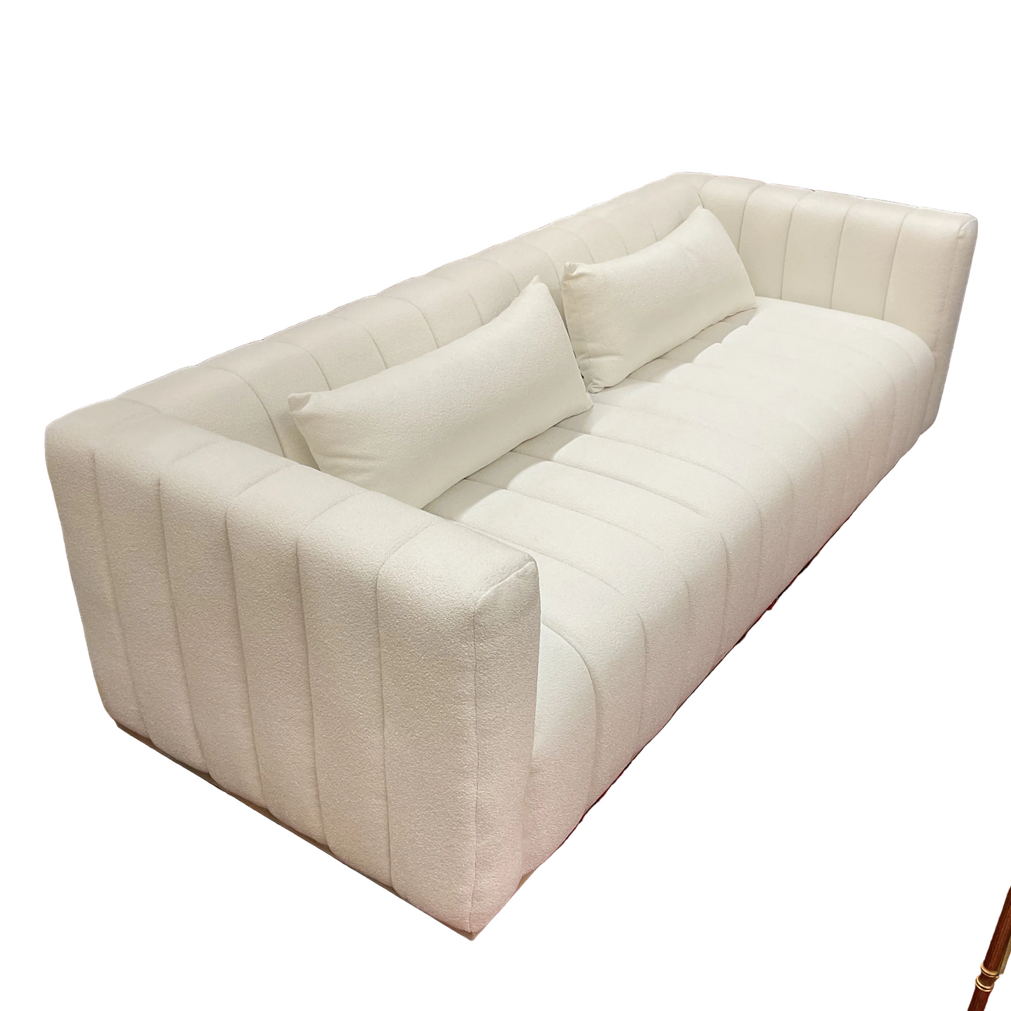White Tufted Moderne Sofa