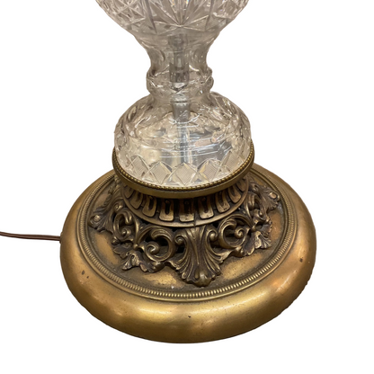 Frederick Copper Vintage Crystal and Brass Floor Lamp
