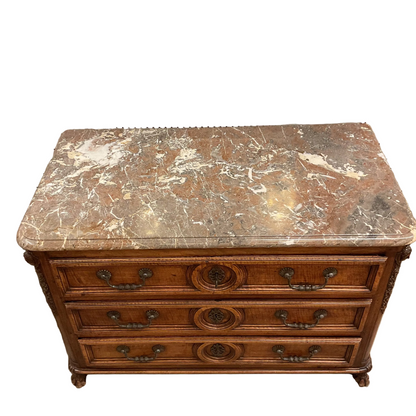 Antique Marble Top French Chest of Drawers