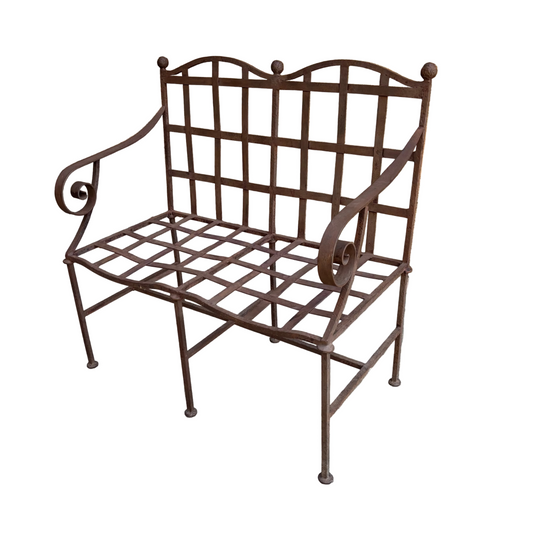 Antique Wrought Iron Bench