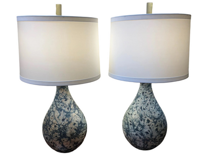 Pair Multicolor Iridescent Lamps