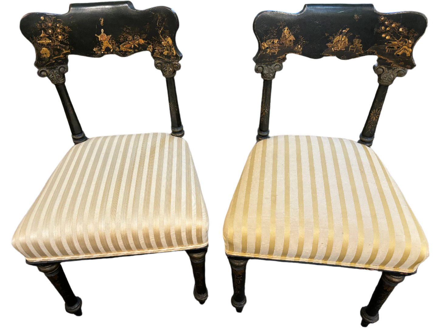 Pair Chinoiserie Side Chairs