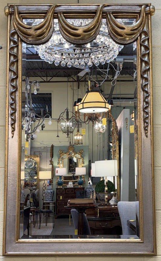 Gold and Silver Leaf Mirror by Le Barge