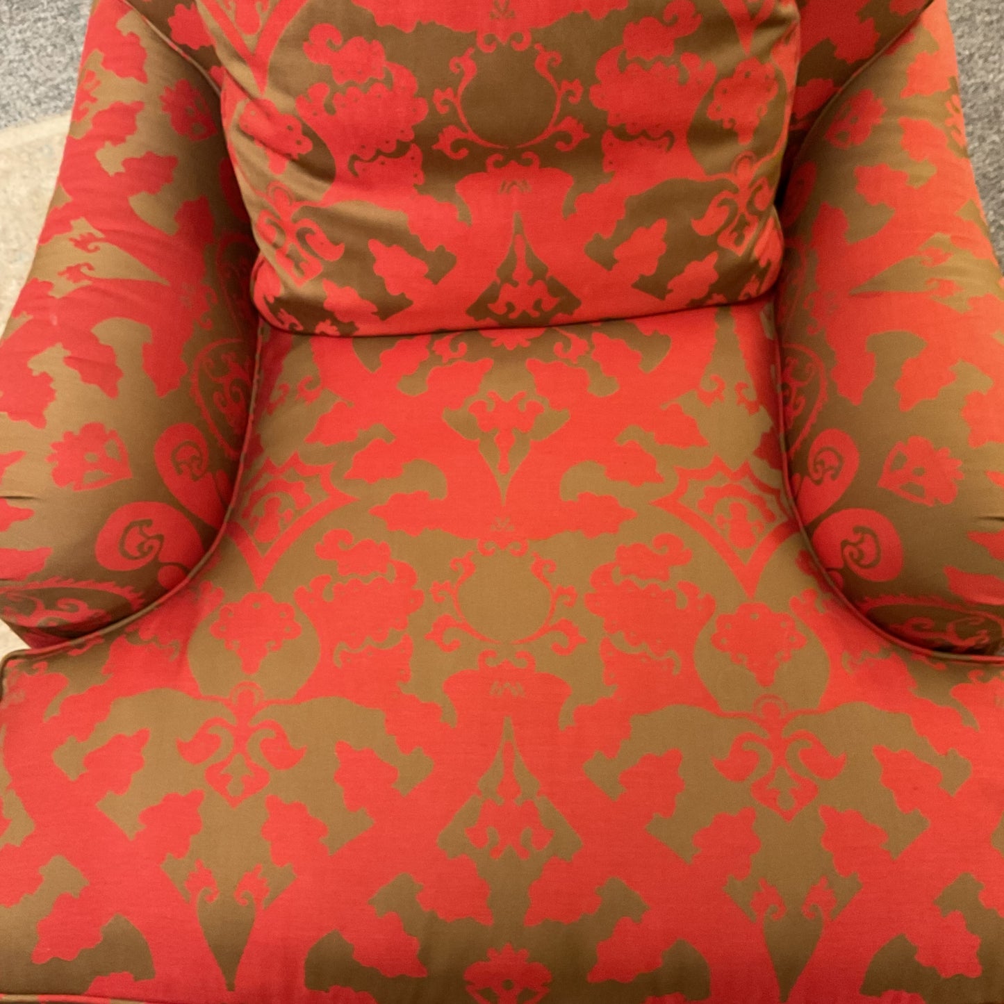 Pair Large  Red Club Chairs