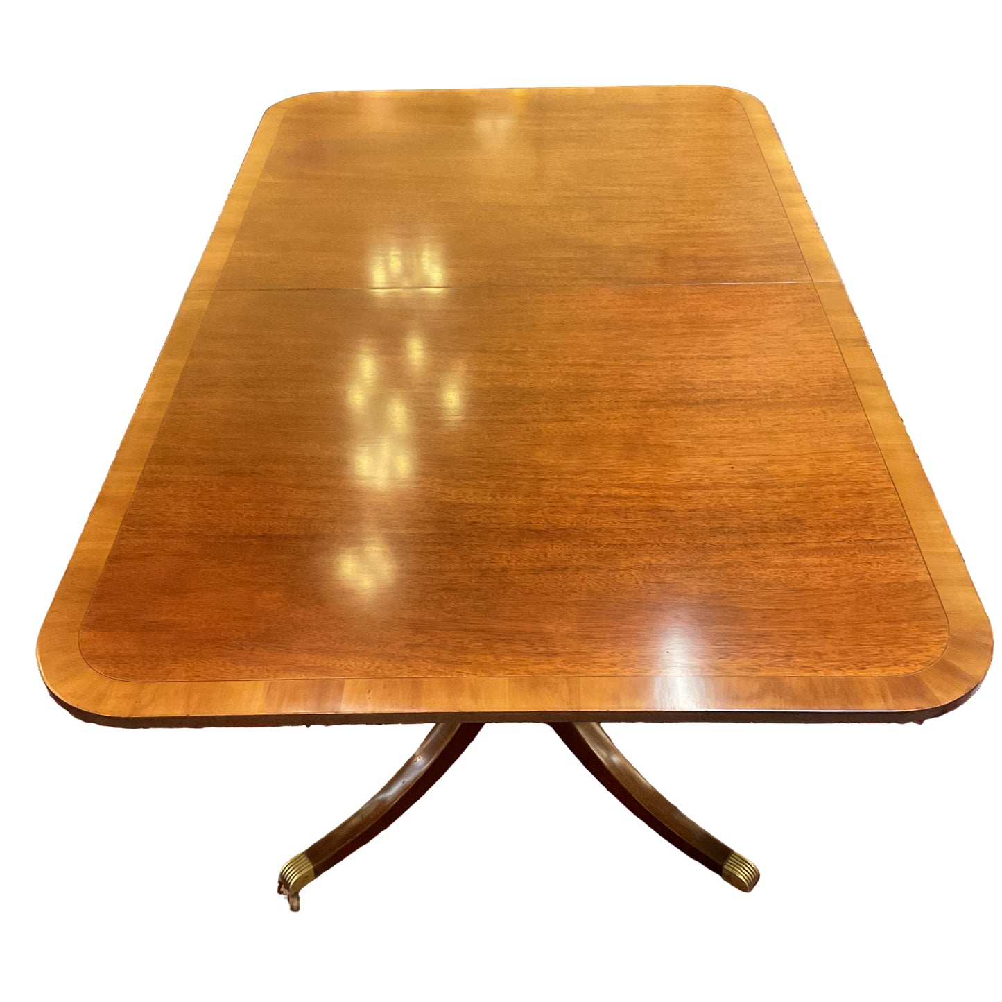 Vintage Kittinger Regency Style  Double Pedestal Dining Table