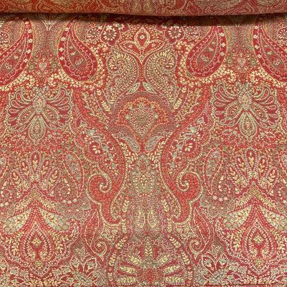 Red Paisley Loveseat By Brushwig & Fils
