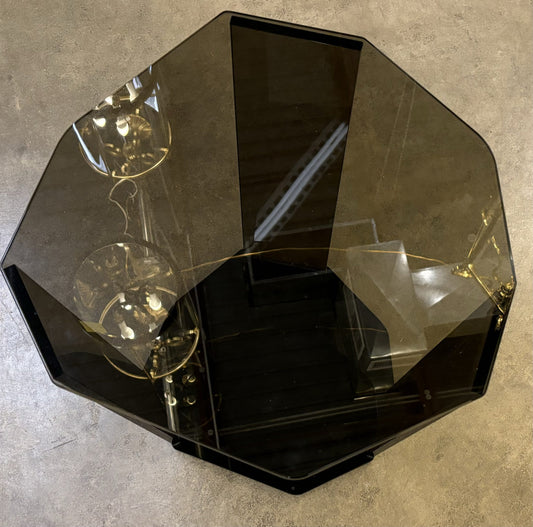 PAIR ROCHE BOBOIS GLASS TABLES