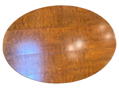Burl Wood Drop Leaf Table