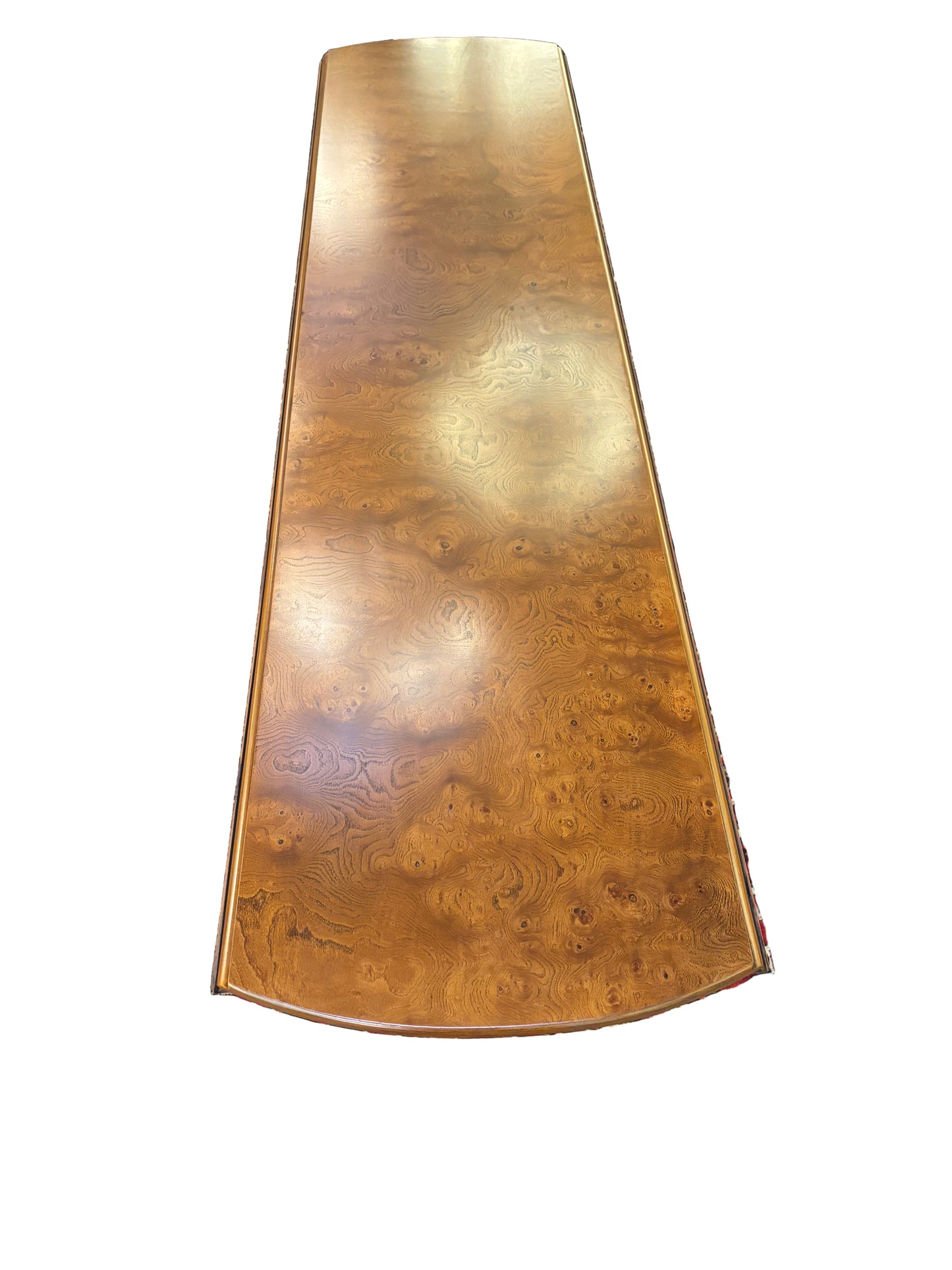 Burl Wood Drop Leaf Table