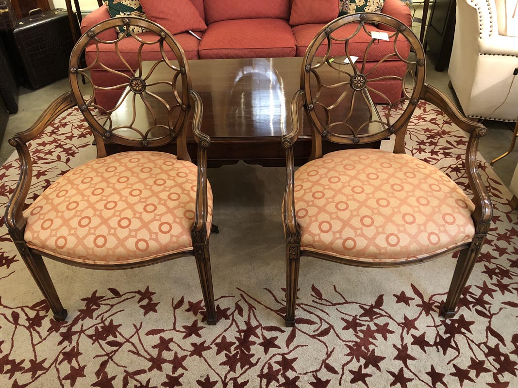 Pair of Spider Back Arm Chairs – Antique And Art Consignment | Highwood