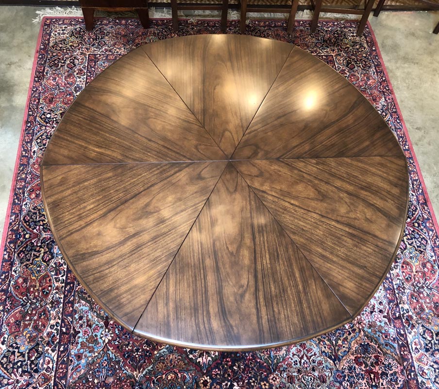 Hexagon to Round Modern Dining Table – Antique And Art Consignment