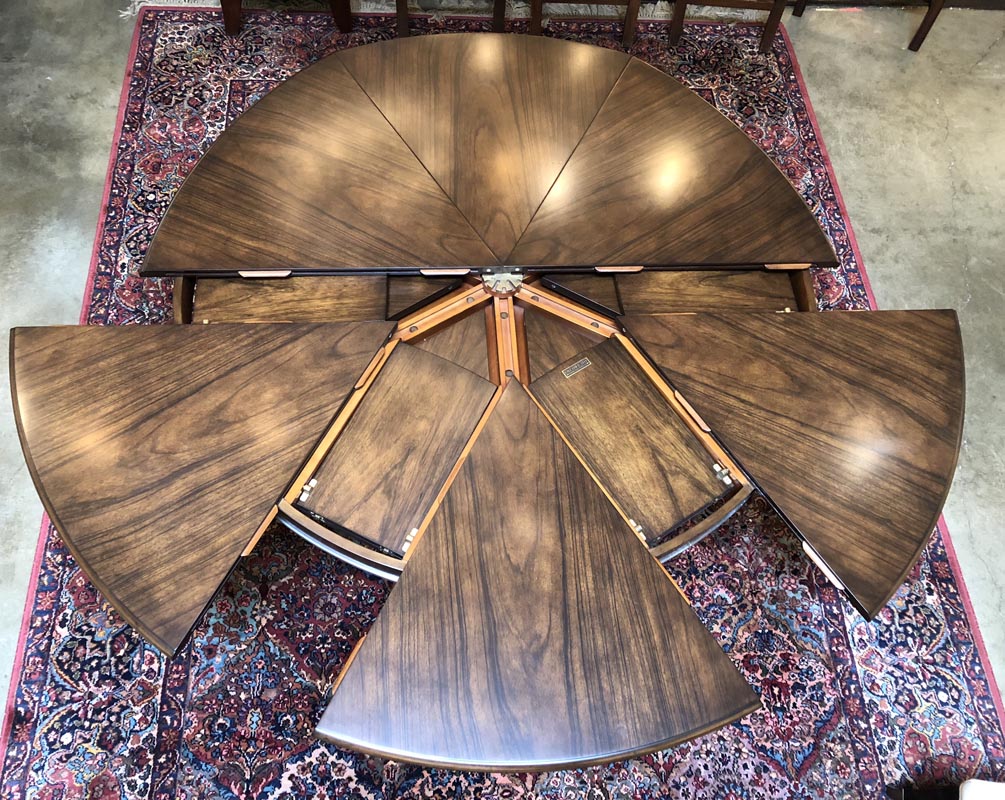 Hexagon to Round Modern Dining Table – Antique And Art Consignment