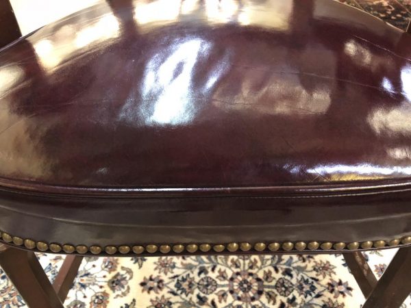 Anna's Mostly Mahogany Consignment - Dark Red Leather Chair